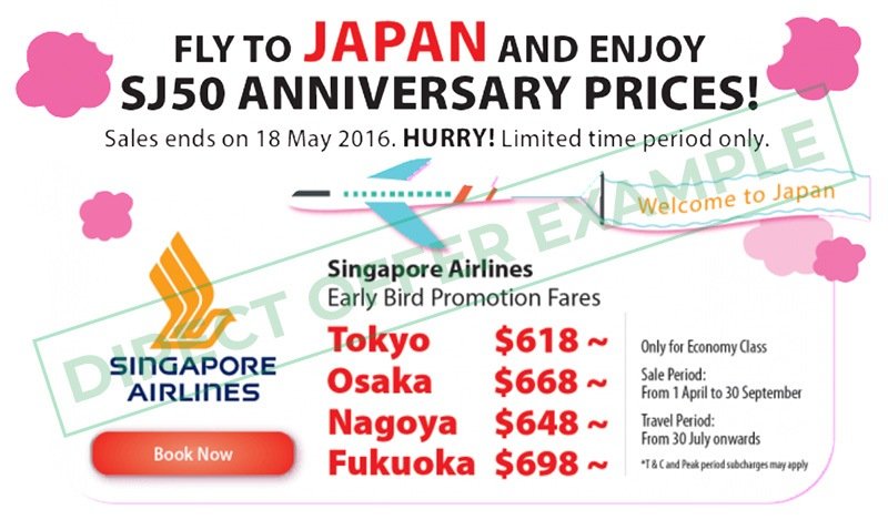 Direct Sales Offer: Singapore Airlines